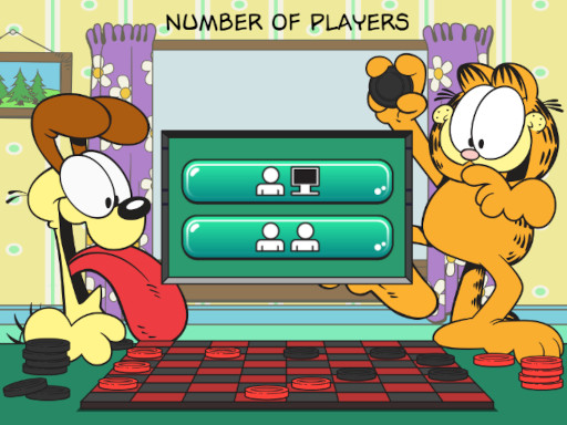 Garfield Checkers Game Image Garfield Checkers Game
